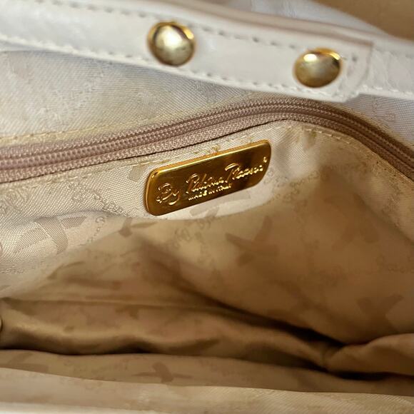 Paloma Picasso Vintage Bone White Leather Convertible Clutch Crossbody Bag - Picture 5 of 10